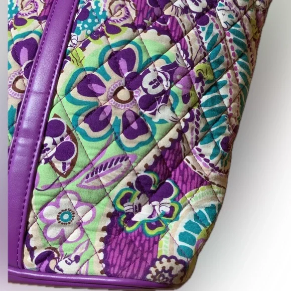 Vera Bradley Disney Mickey Tote Plums Up Large - Picture 7 of 11